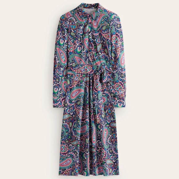 Laura Jersey Midi Shirt Dress
Navy, Paisley Paradise - Picture 6 of 16